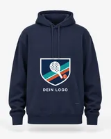 Padel Hoodie Unisex navy mit eigenem Logo