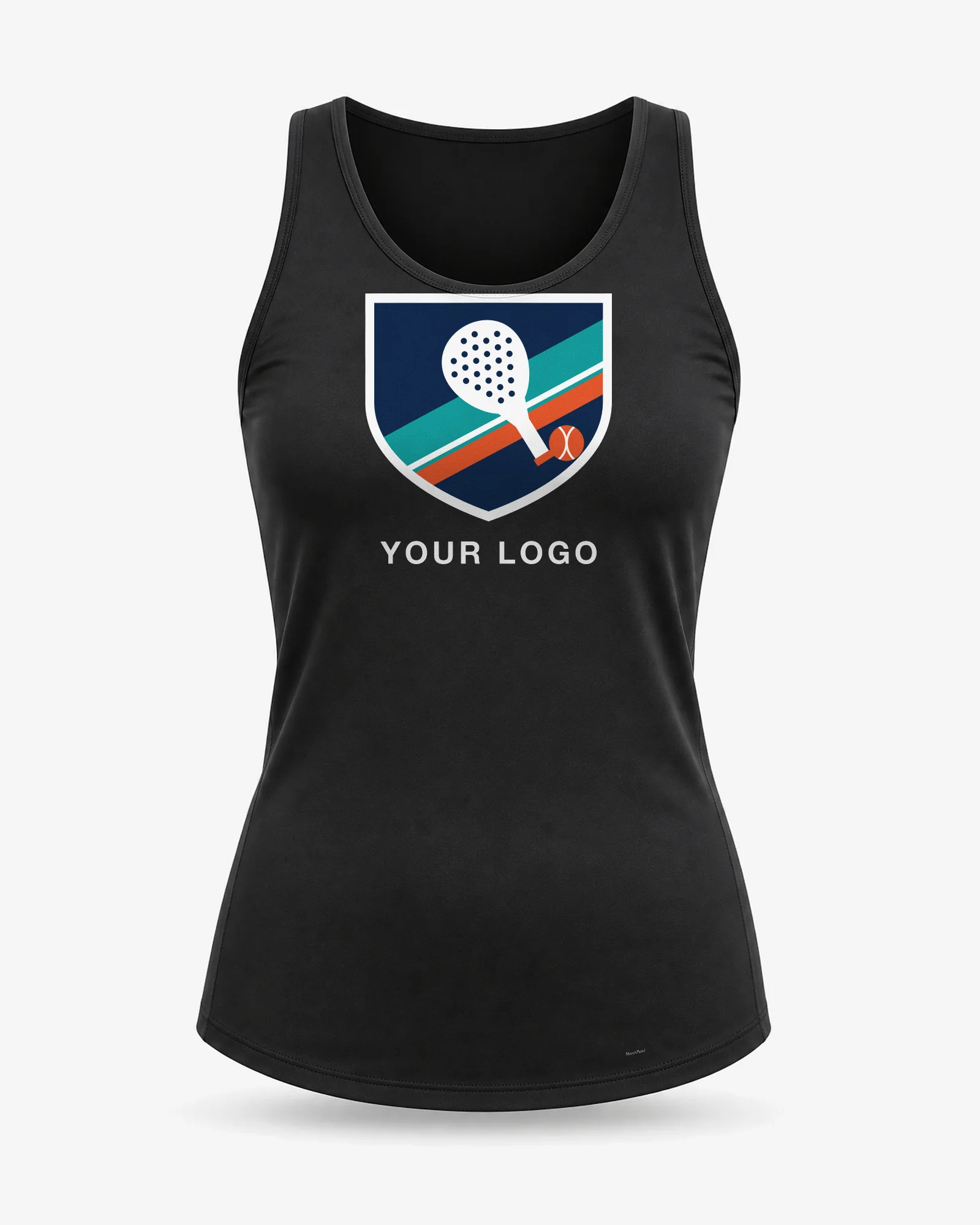 Padel top women black with your own logo