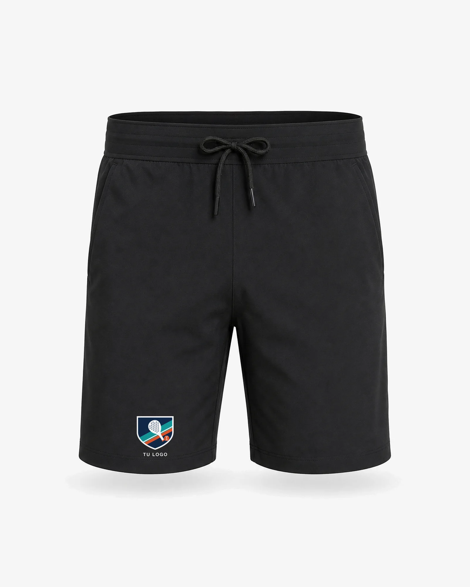 Pantalón corto de pádel hombre negro con tu logo