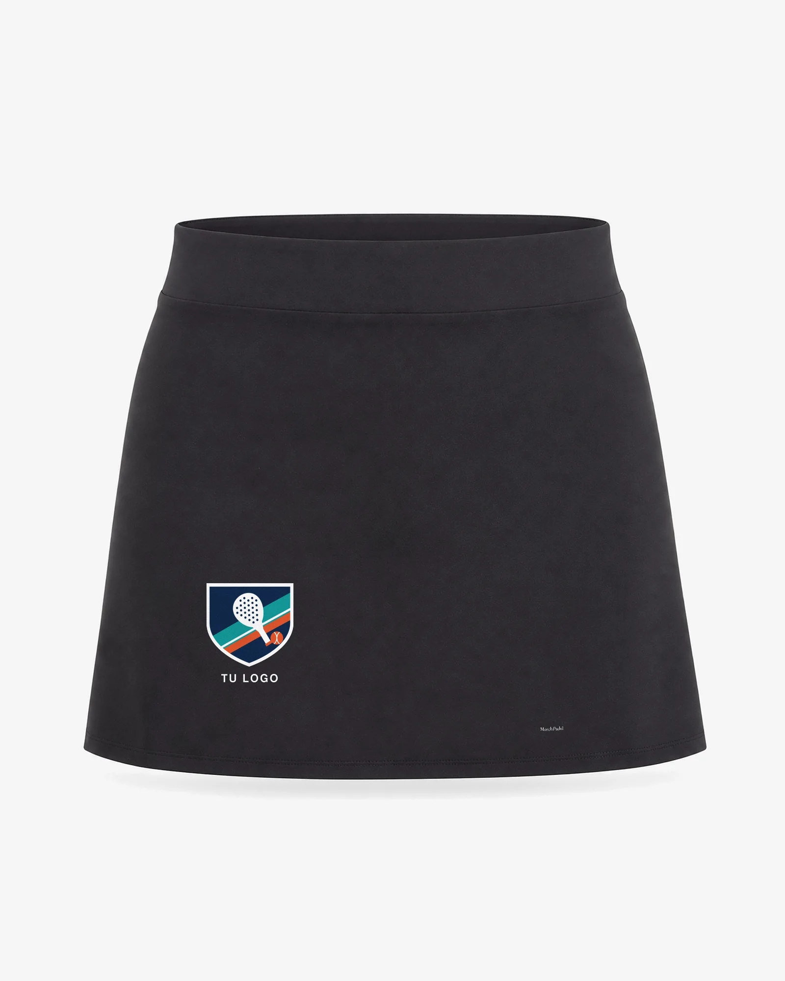 Falda de pádel mujer negro con tu logo