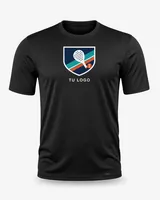 Camiseta de pádel hombre negro con tu logo