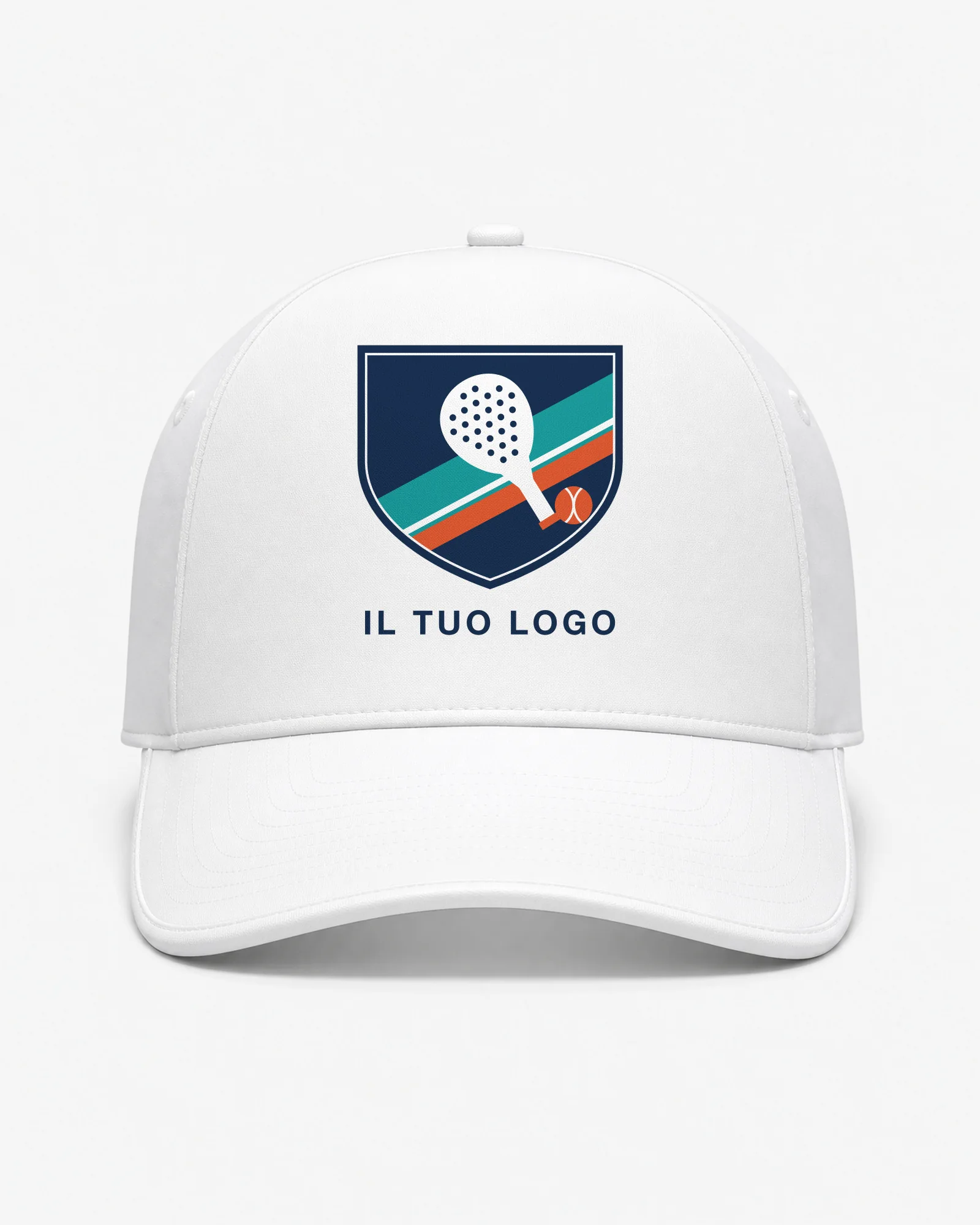 Cappellino da padel bianco con il tuo logo