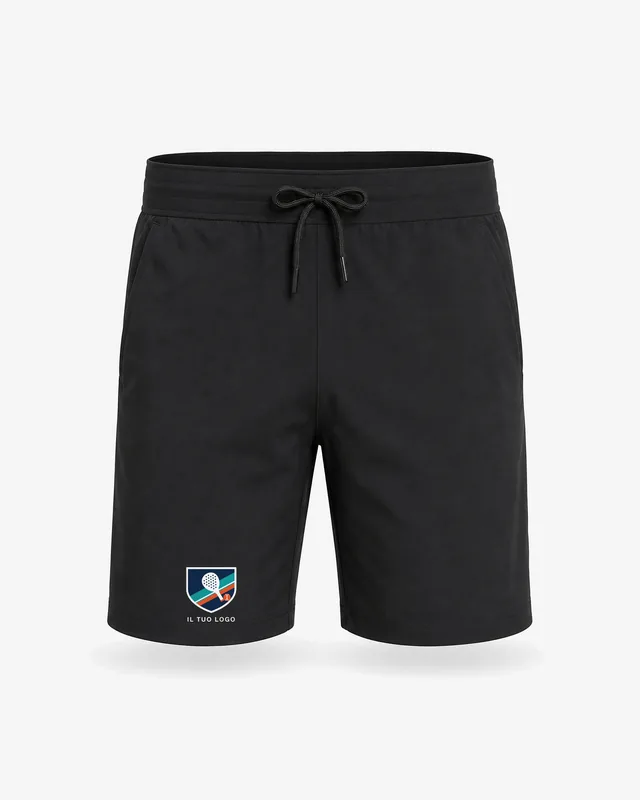 Pantaloncini da padel uomo nero con il tuo logo