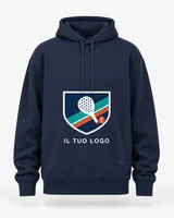 Felpa da padel unisex blu navy con il tuo logo