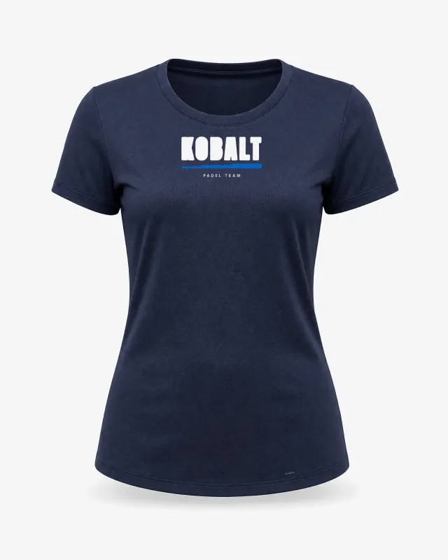 Padel t-shirt dame navy med dit eget logo