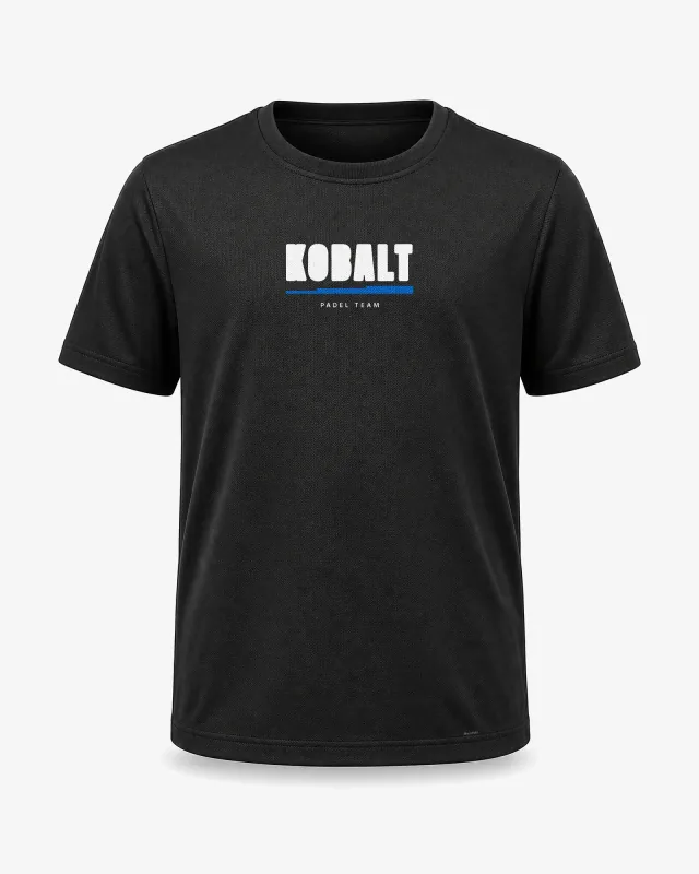 Padel t-shirt børn sort med dit eget logo