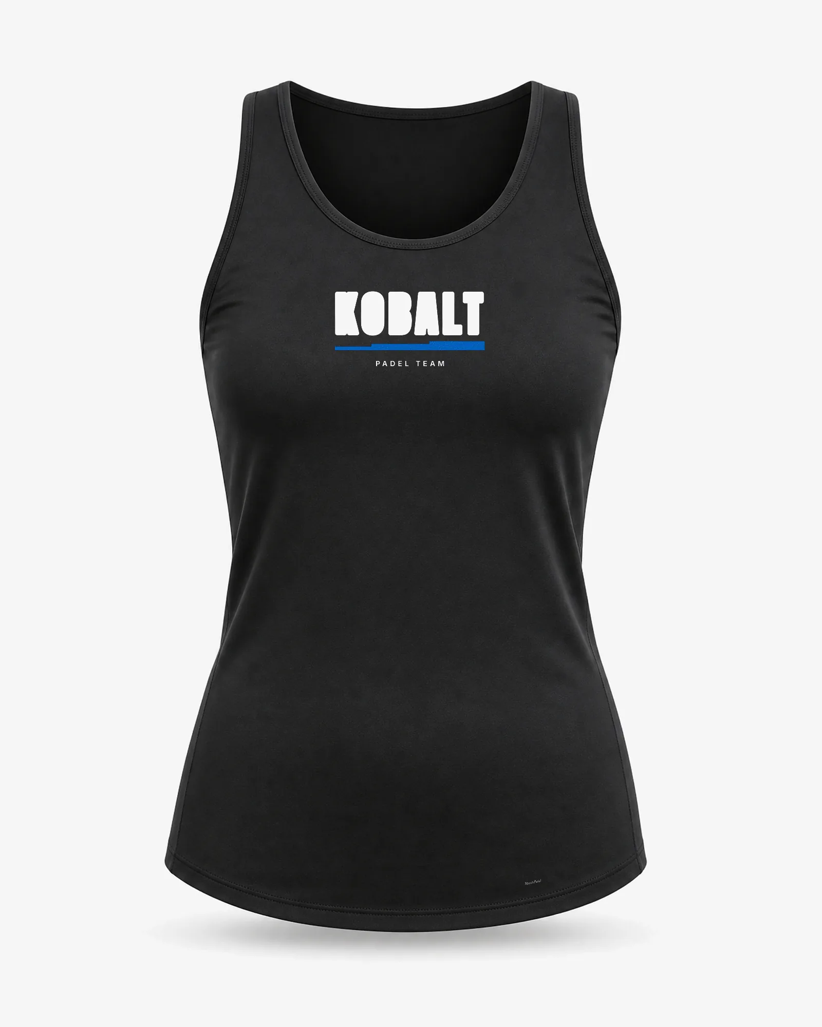 Padel top dame sort med dit eget logo