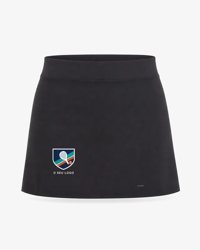 Saia de padel mulher preto com o teu logótipo